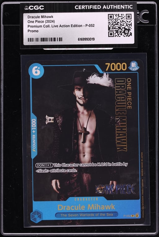 2024 One Piece Promo Premium Collection Live Action Edition Alt Art Dracule Mihawk CGC AUTH