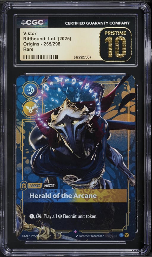 2025 Riftbound League Of Legends LoL Origins Viktor #265 CGC 10 PRISTINE