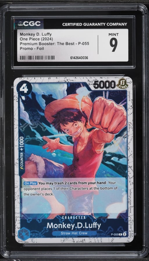 2024 One Piece Premium The Best Foil Monkey D. Luffy #P-055 CGC 9 MINT