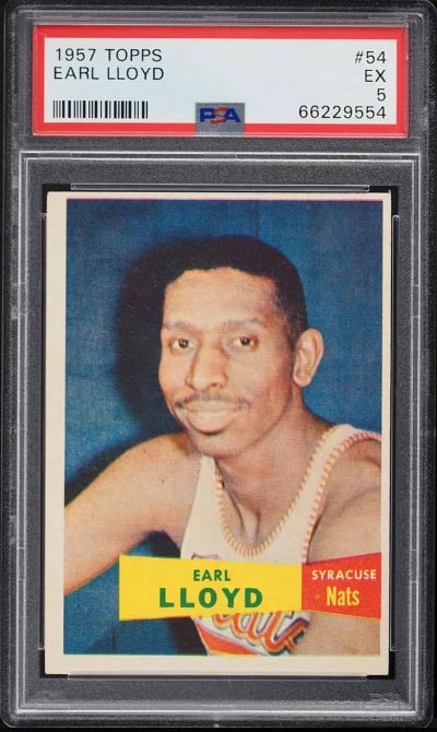 1957 Topps Basketball Earl Lloyd SHORT PRINT #54 PSA 5 EX