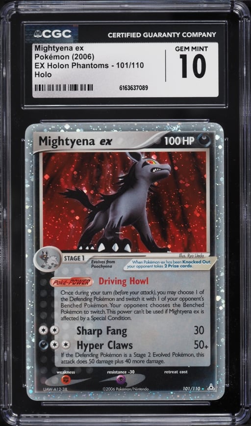 2006 Pokemon EX Holon Phantoms Holo Mightyena Ex #101 CGC 10 GEM MINT