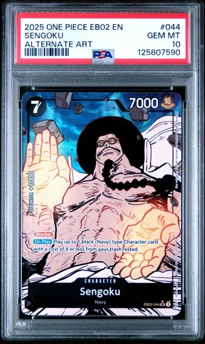 2025 ONE PIECE EB02-EXTRA BOOSTER -ANIME 25TH COLLECTION- 044 SENGOKU ALTERNATE ART PSA 10