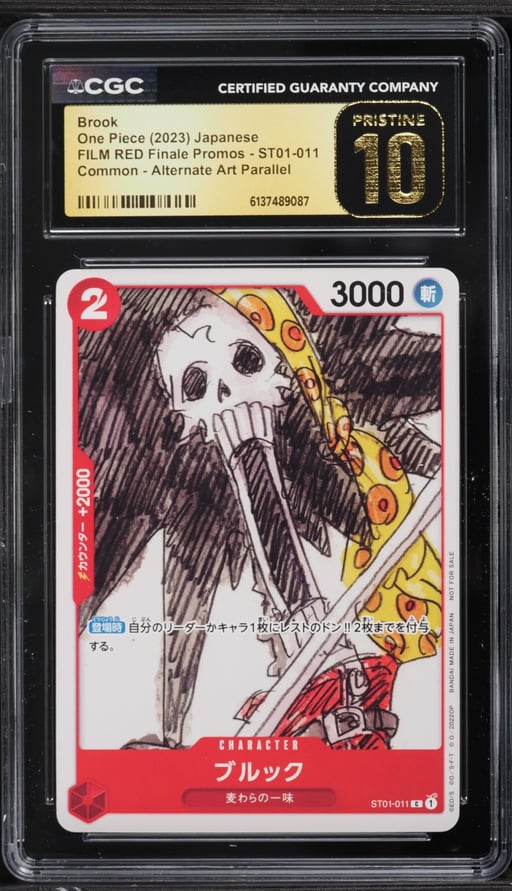 2023 One Piece Japanese Film Red Finale Promo Alt Art Brook #ST01-011 CGC 10 PRISTINE