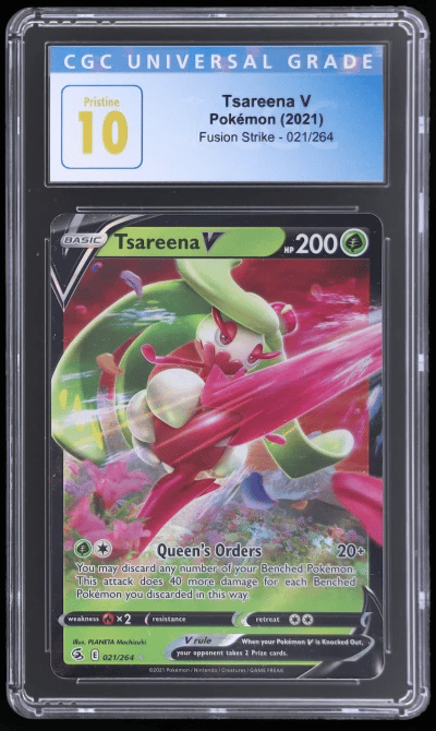 2021 Pokemon Sword and Shield Fusion Strike Tsareena V #21 CGC BL