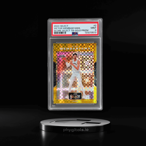 2024 Panini Select Select Throwback Gold Prizm Victor Wembanyama #2 2/10 PSA 9