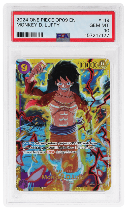 2024 One Piece Emperors In the New World Monkey D. Luffy #OP09-119 PSA 10