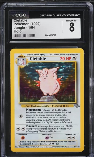 1999 Pokemon Jungle Holo Clefabl
