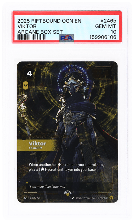 2025 Riftbound League of Legends Origins Arcane Box Set Viktor #246b PSA 10