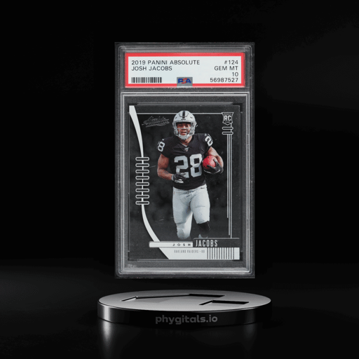 2019 Absolute Football Josh Jacobs ROOKIE #124 PSA 10 GEM MINT