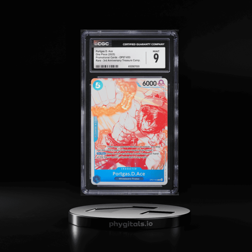 2025 One Piece Promo 3rd Anniversary Treasure Portgas D. Ace #OP07-053 CGC 9 MINT