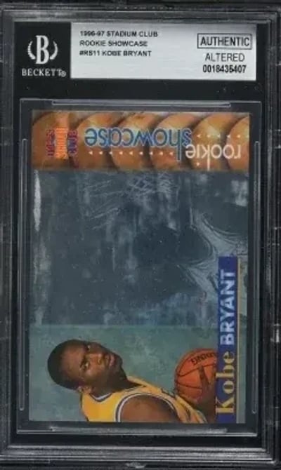 1996 Stadium Club Showcase Kobe Bryant ROOKIE #RS11 BGS ALTERED AUTH