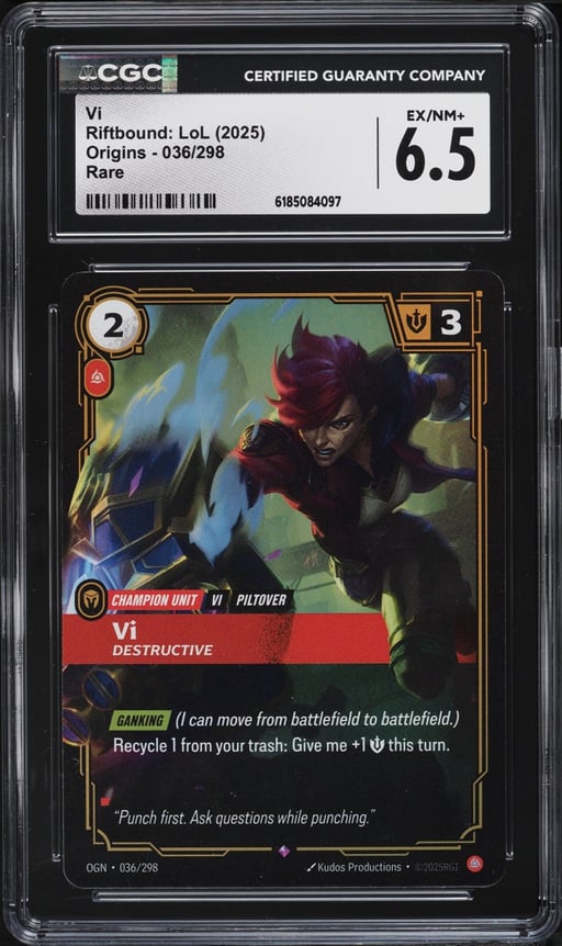 2025 Riftbound League Of Legends LoL Origins Vi #036 CGC 6.5 EXMT+