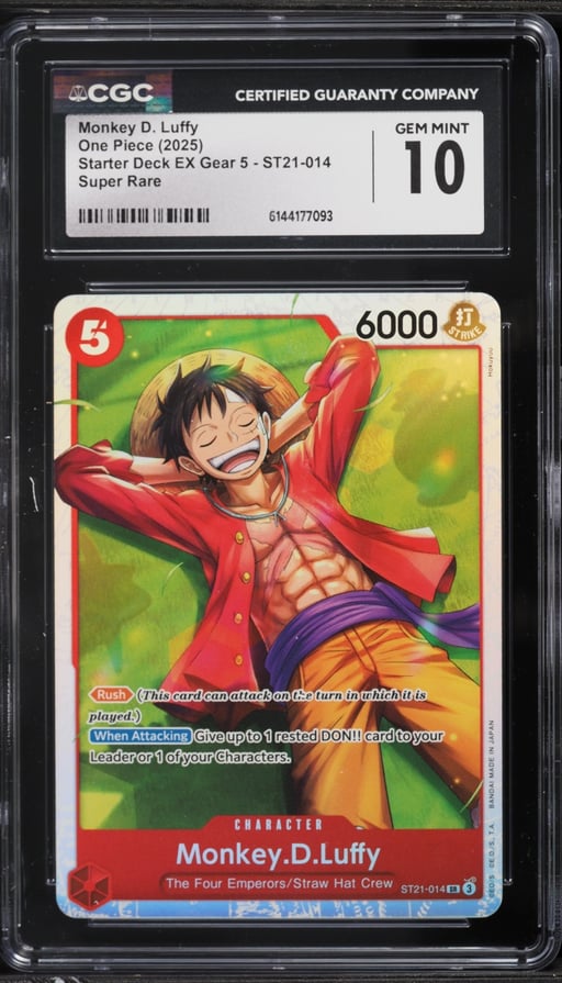 2025 One Piece Starter Deck EX Gear 5 SR Monkey D. Luffy #ST21-014 CGC 10 GEM MINT