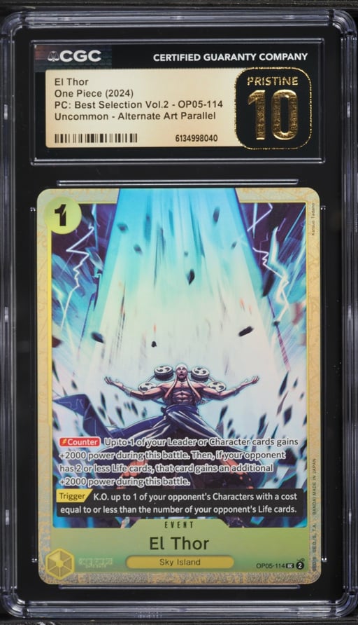 2024 One Piece Premium Collection Best Selection Vol.2 El Thor #OP05-114 CGC 10 PRISTINE