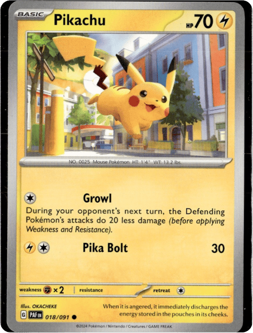 2024 Pikachu #18 Paldean Fates