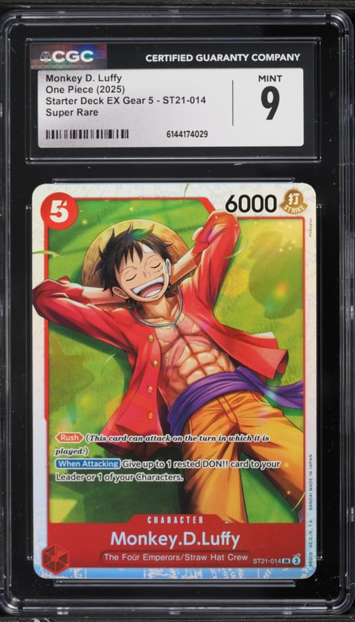2025 One Piece Starter Deck EX Gear 5 SR Monkey D. Luffy #ST21-014 CGC 9 MINT