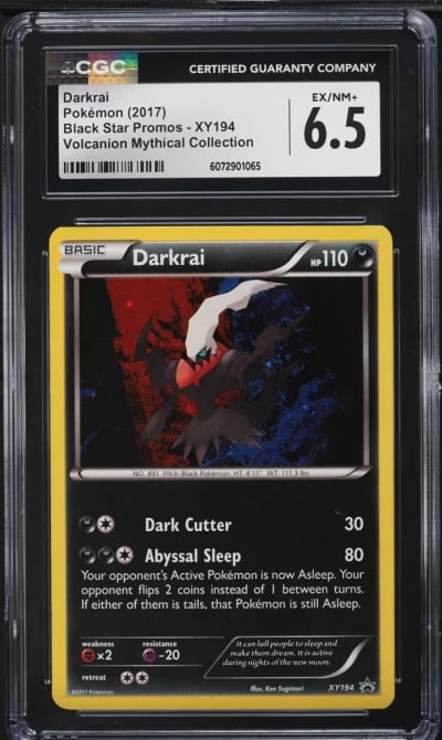2017 Pokemon XY Black Star Promo Mythical Collection Holo Darkrai #XY194 CGC 6.5
