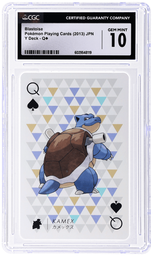 2013 Pokemon Playing Cards Japanese Y-Deck Queen of Clubs Blastoise CGC 10
