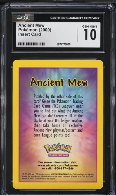 2000 Pokemon Insert Card Ancient Mew CGC 10 GEM MINT