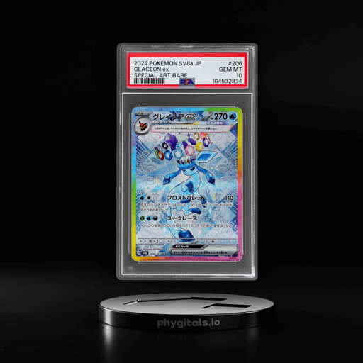 2024 Pokemon Scarlet and Violet Terastal Festival Ex Japanese Special Art Rare Glaceon Ex #206 PSA 10