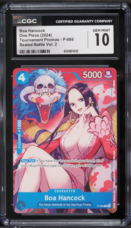 2024 One Piece Tournament Promo Sealed Battle Volume 2 Boa Hancock #P-066 CGC 10 GEM MINT