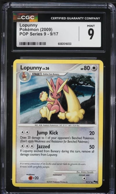 2009 Pokemon POP Series 9 Lopunny #9 CGC 9 MINT