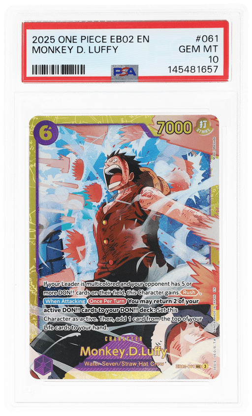 2025 One Piece Anime 25th Collection Monkey D. Luffy #EB02-061 PSA 10