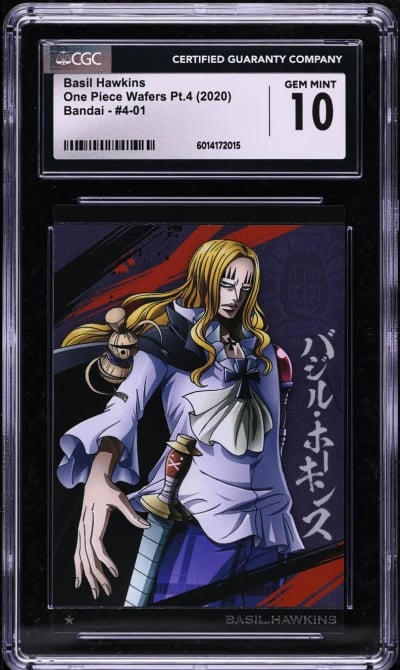2020 One Piece Japanese Wafers Part 4 Basil Hawkins #4-01 CGC 10 GEM MINT