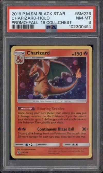 2016-19 Pokemon SM Black Star Promos #SM226 Charizard PSA 8