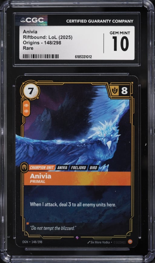 2025 Riftbound League Of Legends Origins Anivia #148 CGC 10 GEM MINT