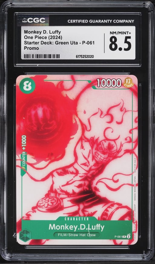 2024 One Piece Promo Starter Deck Green Uta Monkey D. Luffy #P-061 CGC 8.5 NM-MT+