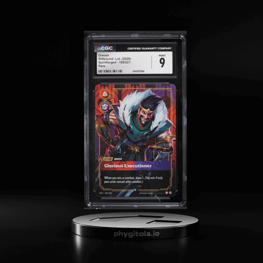 2026 Riftbound LoL Spiritforged Draven #185 CGC 9 MINT