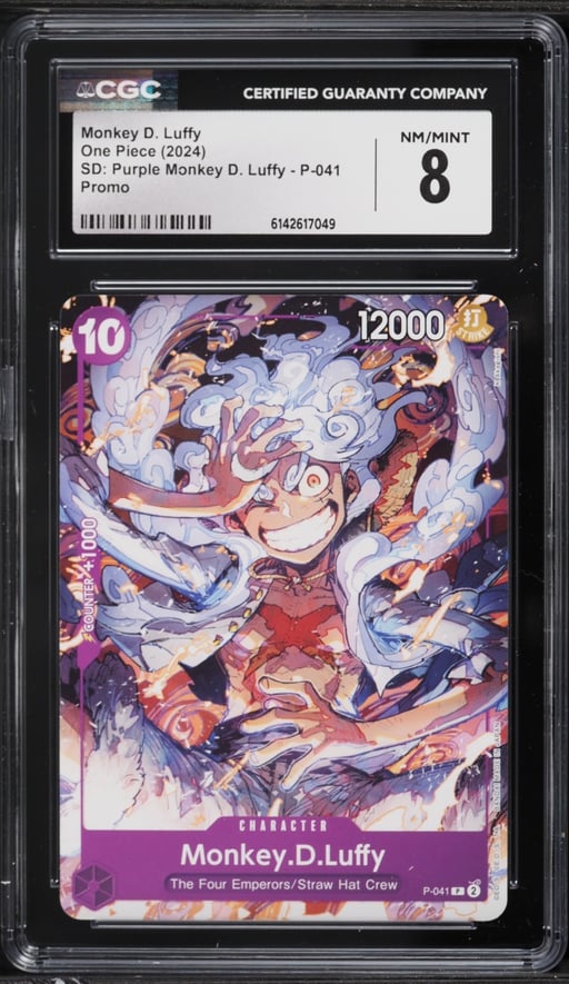 2024 One Piece Promo Starter Deck Purple Alt Art Monkey D. Luffy #P-41 CGC 8 NM-MT