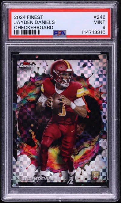 2024 Finest Checkerboard Jayden Daniels ROOKIE #246 PSA 9 MINT