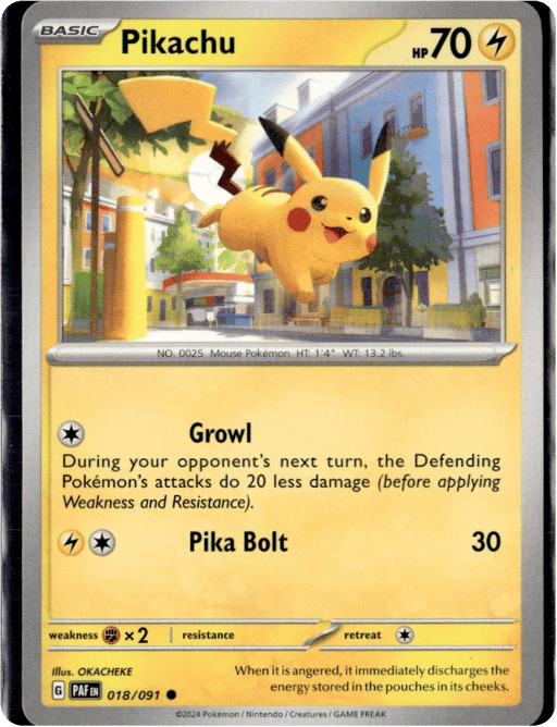 2024 Pikachu #18 Paldean Fates
