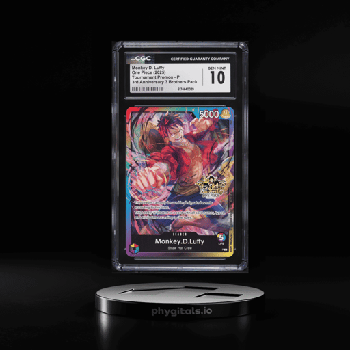 2025 One Piece Promo 3rd Anniversary 3 Brothers Pack Leader Monkey D. Luffy #P CGC 10 GEM MINT