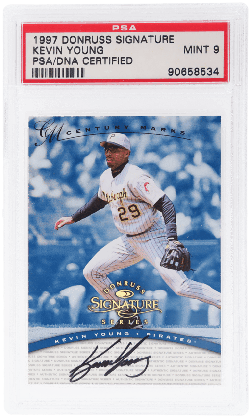 1997 Donruss Signature Series Century Marks Kevin Young 97/100 PSA/DNA Auth
