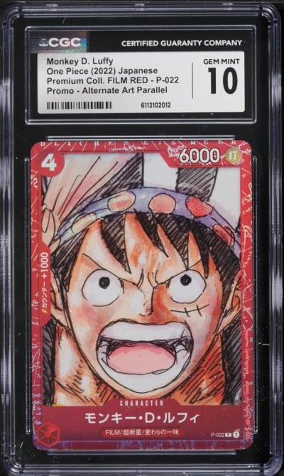 2022 One Piece Japanese Premium Film Red Monkey D. Luffy #P-022 CGC 10 GEM MINT