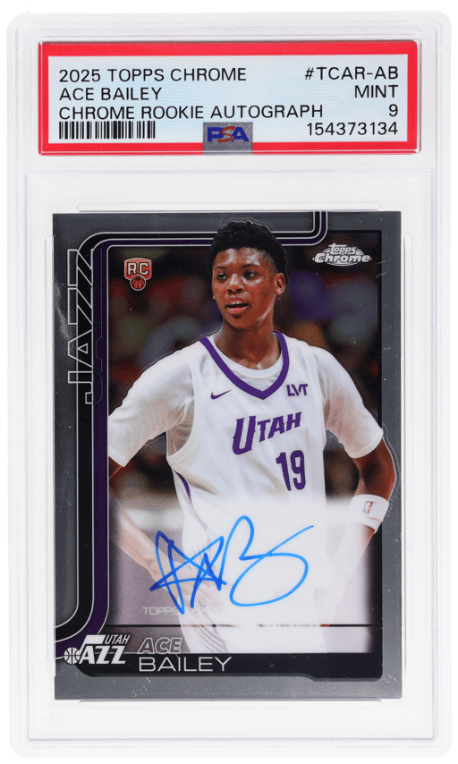 2025 Topps Chrome Rookie Autograph Ace Bailey #TCAR-AB PSA 9