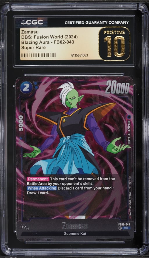 2024 Dragon Ball Super Fusion World Blazing Aura Zamasu SR #FB02-043 CGC 10 PRISTINE