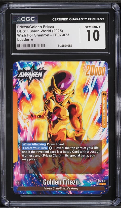 2025 DBS: Fusion World Wish For Shenron Frieza/Golden Frieza #FB07-073 CGC 10 GEM MINT