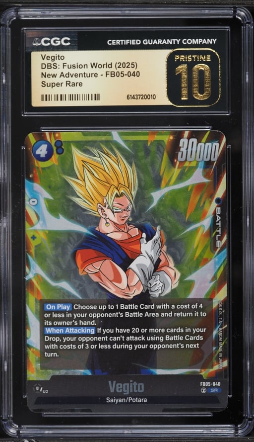 2025 Dragon Ball S Fusion World New Adventure Vegito #FB05-040 CGC 10 PRISTINE