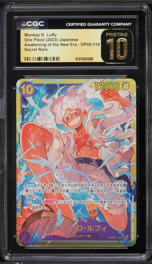 2023 One Piece Japanese Awakening Of The New Era SEC Monkey D. Luffy #OP05-119 CGC 10 PRISTINE