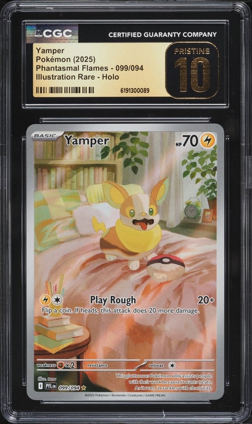 2025 Pokemon Mega Evolution Phantasmal Flames IR Yamper #99 CGC 10 PRISTINE