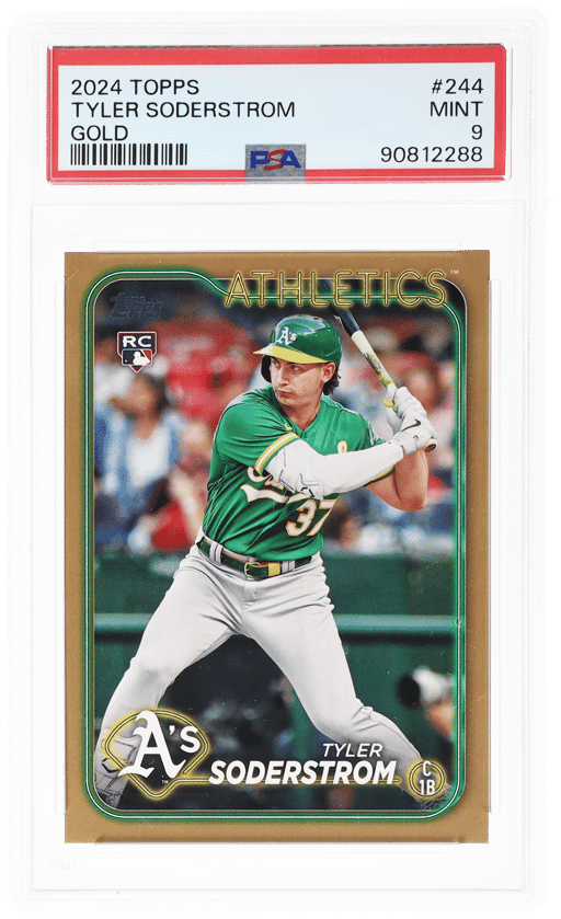 2024 Topps Gold Tyler Soderstrom #244 1039/2024 PSA 9
