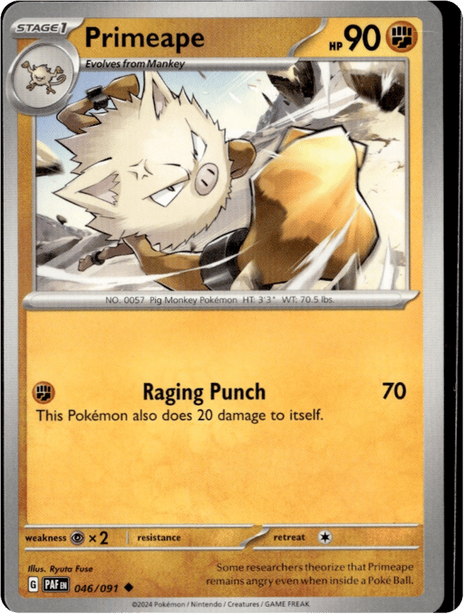 2024 Primeape #46 Paldean Fates