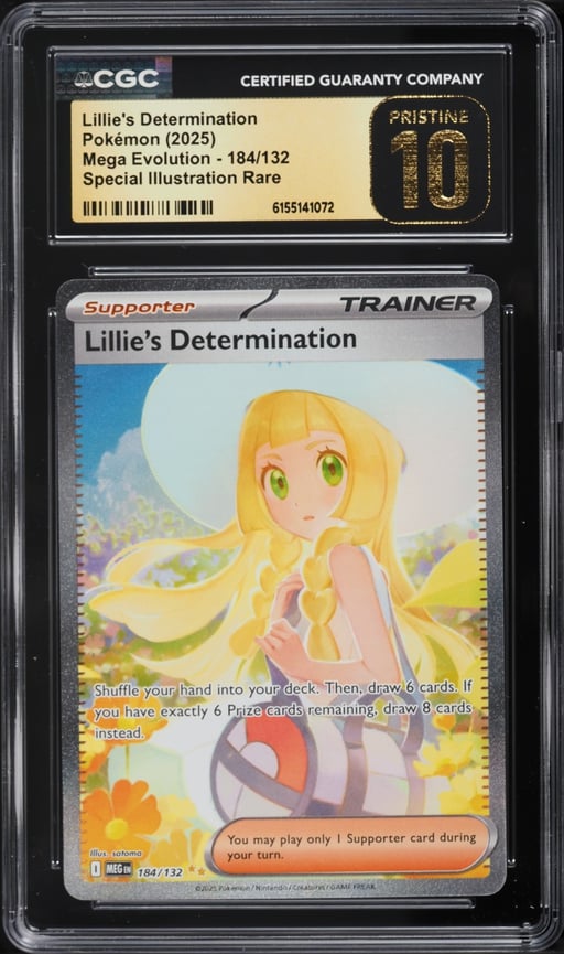 2025 Pokemon Mega Evolution SIR Lillie's Determination #184 CGC 10 PRISTINE