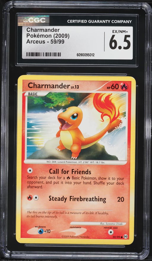 2009 Pokemon Platinum Arceus Charmander #59 CGC 6.5 EXMT+