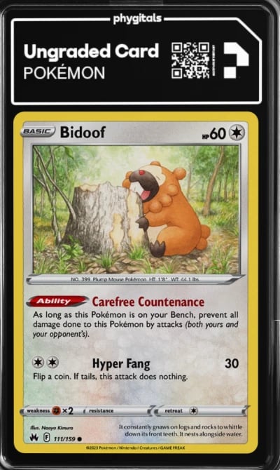 2023 Bidoof Crown Zenith #111