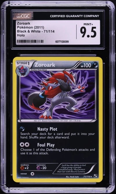 2011 Pokemon Black & White Holo Zoroark #71 CGC 9.5 MINT+